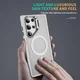 Samsung Galaxy S23 Ultra Hoesje MagSafe Back Cover met Camera Stand Transparant afbeelding 7