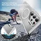 Samsung Galaxy S23 Ultra Hoesje MagSafe Back Cover met Camera Stand Transparant afbeelding 4