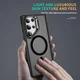 Samsung Galaxy S23 Ultra Hoesje MagSafe Back Cover met Camera Stand Zwart afbeelding 7