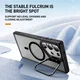 Samsung Galaxy S23 Ultra Hoesje MagSafe Back Cover met Camera Stand Zwart afbeelding 2