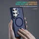 Samsung Galaxy S23 Ultra Hoesje MagSafe Back Cover met Camera Stand Blauw afbeelding 8