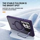 Samsung Galaxy S23 Ultra Hoesje MagSafe Back Cover met Camera Stand Paars afbeelding 2
