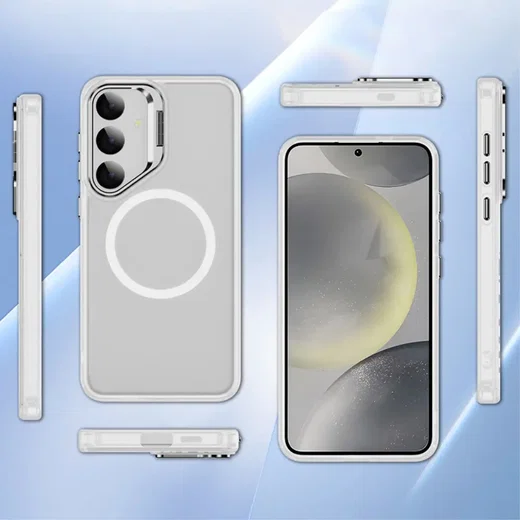 Samsung Galaxy S25 FE Hoesje MagSafe Back Cover met Camera Stand Transparant afbeelding 11