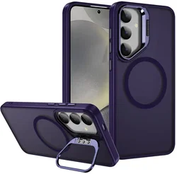 Samsung Galaxy S25 FE Hoesje MagSafe Back Cover met Camera Stand Paars afbeelding
