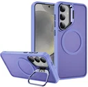 Samsung Galaxy S25 FE Hoesje MagSafe Back Cover met Camera Stand Licht Paars