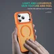 Apple iPhone 17 Pro Hoesje MagSafe Back Cover met Camera Stand Oranje afbeelding 8