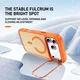 Apple iPhone 17 Pro Hoesje MagSafe Back Cover met Camera Stand Oranje afbeelding 2