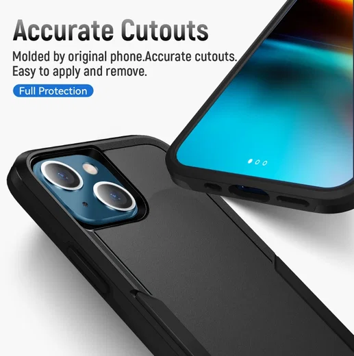 Apple iPhone 13 Hoesje Schokbestendige Hardcase Back Cover Zwart afbeelding 6