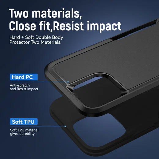 Apple iPhone 13 Pro Hoesje Schokbestendige Hardcase Back Cover Zwart afbeelding 4