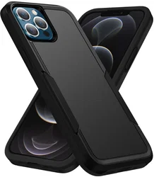 Apple iPhone 13 Pro Hoesje Schokbestendige Hardcase Back Cover Zwart afbeelding
