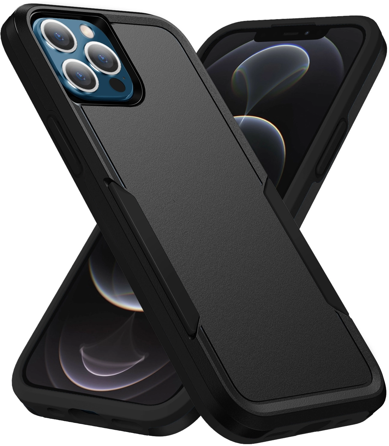 Apple iPhone 13 Pro Max Hoesje Schokbestendige Hardcase Back Cover Zwart afbeelding 1