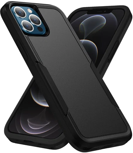 Apple iPhone 13 Pro Max Hoesje Schokbestendige Hardcase Back Cover Zwart afbeelding 1