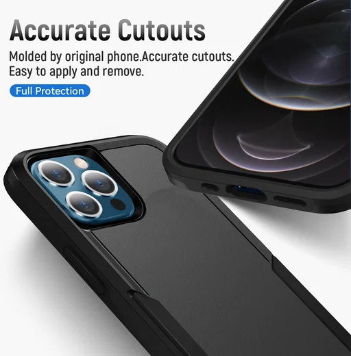 Apple iPhone 13 Pro Max Hoesje Schokbestendige Hardcase Back Cover Zwart afbeelding 10