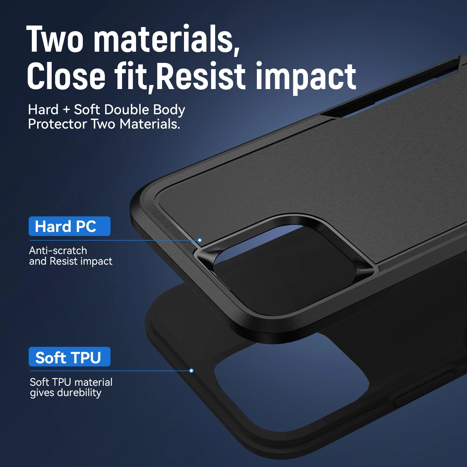 Apple iPhone 13 Pro Max Hoesje Schokbestendige Hardcase Back Cover Zwart afbeelding 4