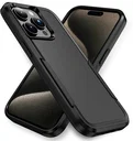 Apple iPhone 15 Pro Max Hoesje Schokbestendige Hardcase Back Cover Zwart