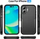 Apple iPhone 16 Hoesje Schokbestendige Hardcase Back Cover Zwart afbeelding 9