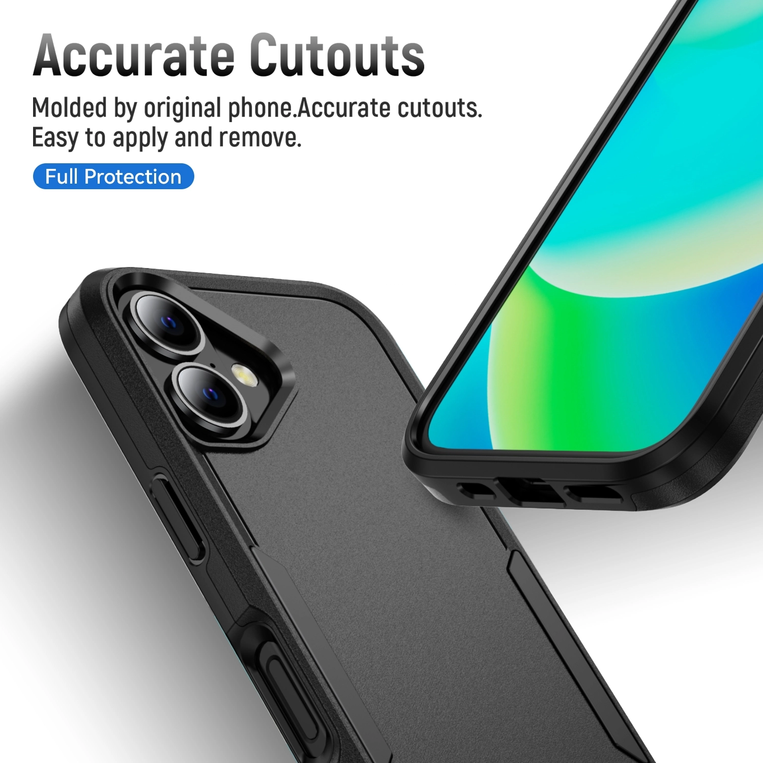 Apple iPhone 16 Hoesje Schokbestendige Hardcase Back Cover Zwart afbeelding 8