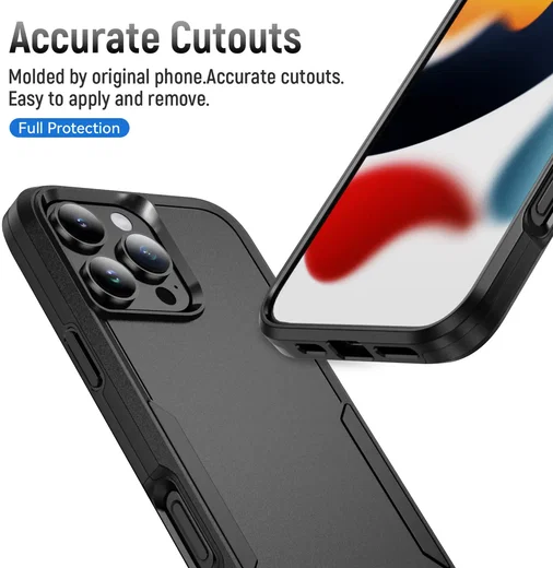 Apple iPhone 16 Pro Hoesje Schokbestendige Hardcase Back Cover Zwart afbeelding 5