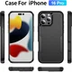 Apple iPhone 16 Pro Hoesje Schokbestendige Hardcase Back Cover Zwart afbeelding 8