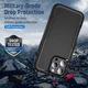 Apple iPhone 16 Pro Hoesje Schokbestendige Hardcase Back Cover Zwart afbeelding 2