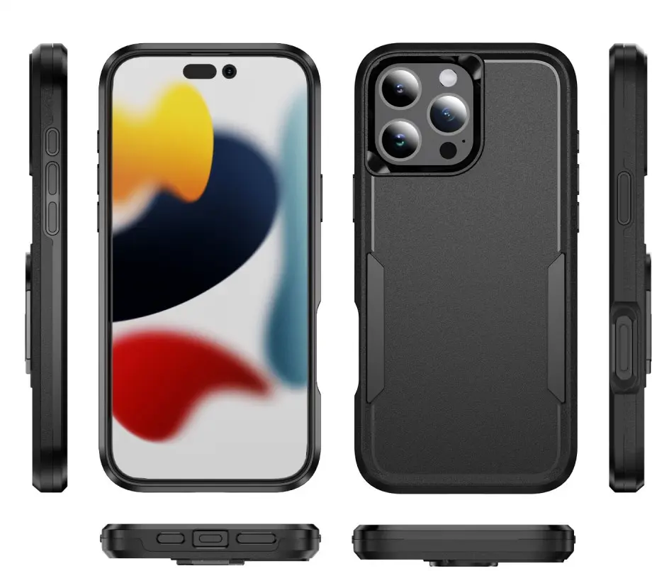 Apple iPhone 16 Pro Max Hoesje Schokbestendige Hardcase Back Cover Zwart afbeelding 9