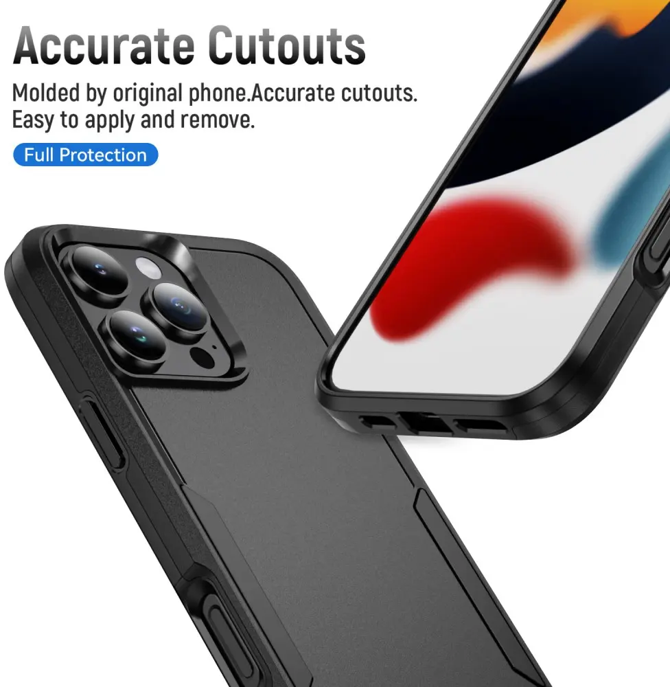 Apple iPhone 16 Pro Max Hoesje Schokbestendige Hardcase Back Cover Zwart afbeelding 4