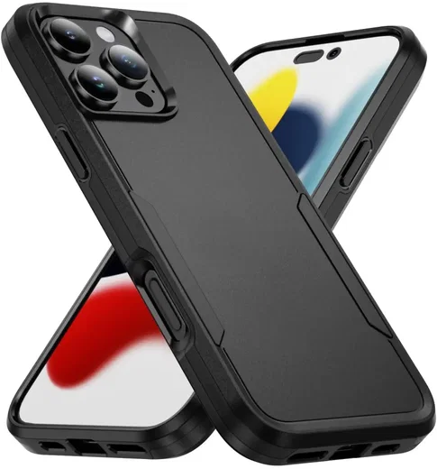 Apple iPhone 16 Pro Max Hoesje Schokbestendige Hardcase Back Cover Zwart afbeelding 1