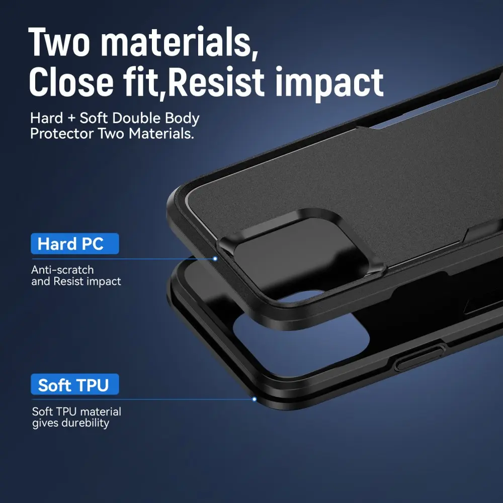 Apple iPhone 16 Pro Max Hoesje Schokbestendige Hardcase Back Cover Zwart afbeelding 8