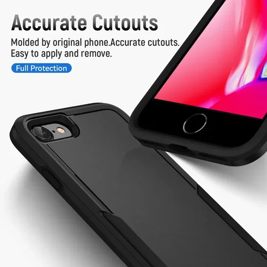 Apple iPhone 17e / 16e Hoesje Schokbestendige Hardcase Back Cover Zwart afbeelding 4