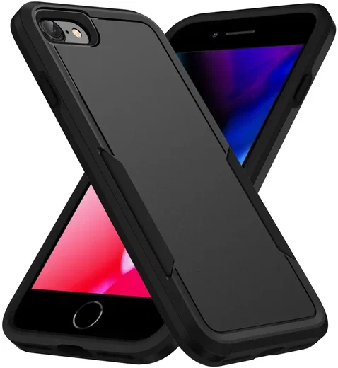 Apple iPhone 17e / 16e Hoesje Schokbestendige Hardcase Back Cover Zwart afbeelding 1