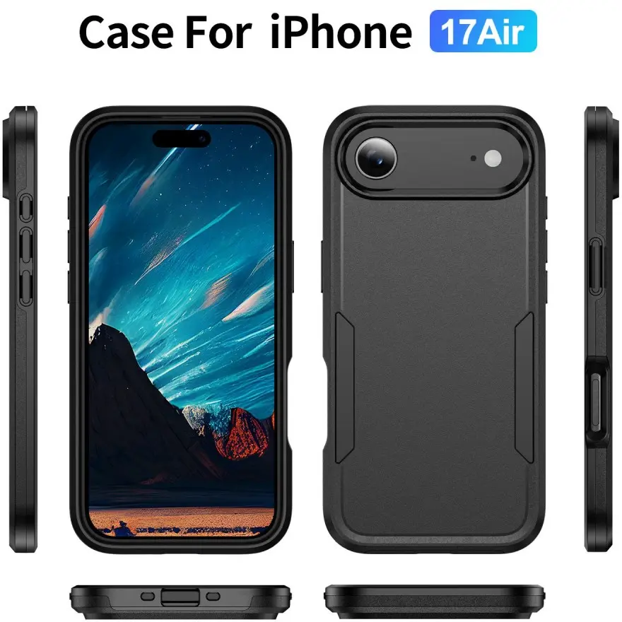 Apple iPhone Air Hoesje Schokbestendige Hardcase Back Cover Zwart afbeelding 9