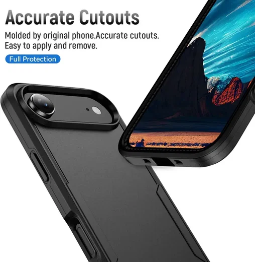 Apple iPhone Air Hoesje Schokbestendige Hardcase Back Cover Zwart afbeelding 4