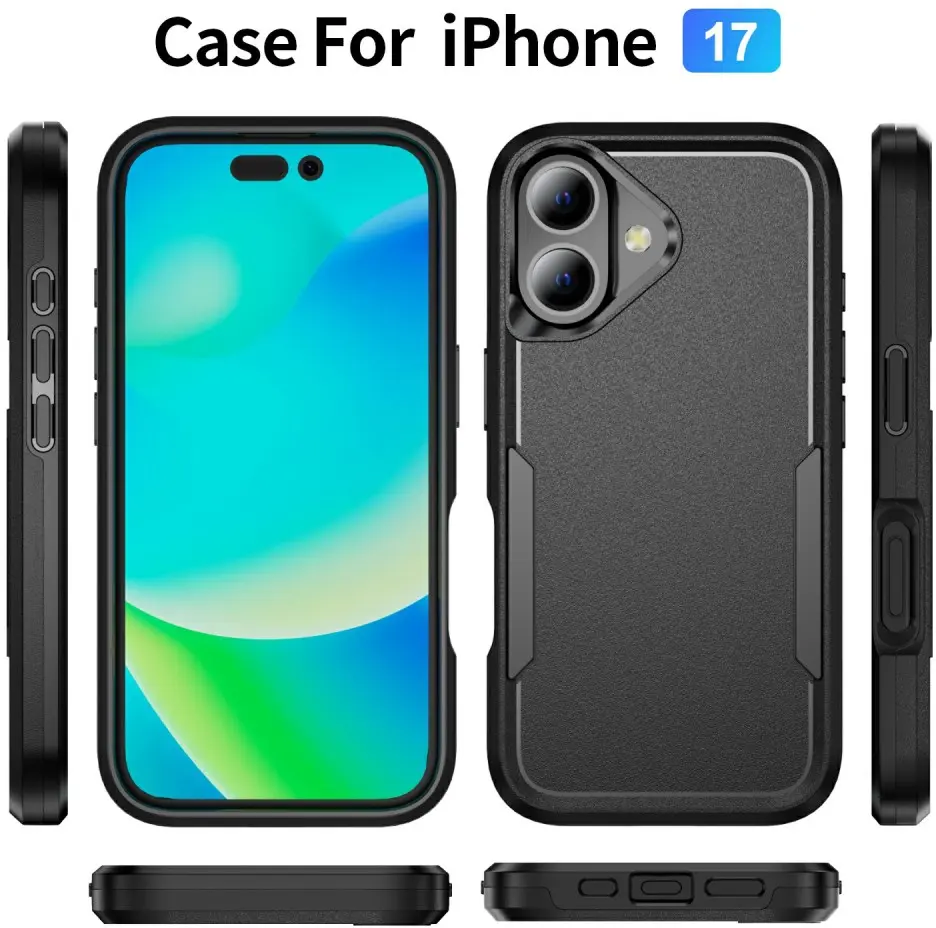 Apple iPhone 17 Hoesje Schokbestendige Hardcase Back Cover Zwart afbeelding 10