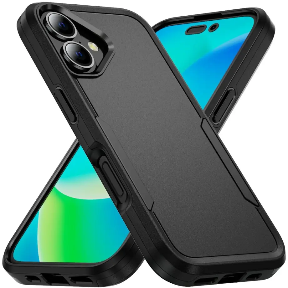 Apple iPhone 17 Hoesje Schokbestendige Hardcase Back Cover Zwart afbeelding 1