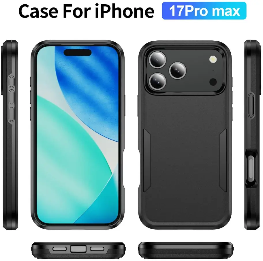 Apple iPhone 17 Pro Hoesje Schokbestendige Hardcase Back Cover Zwart afbeelding 10