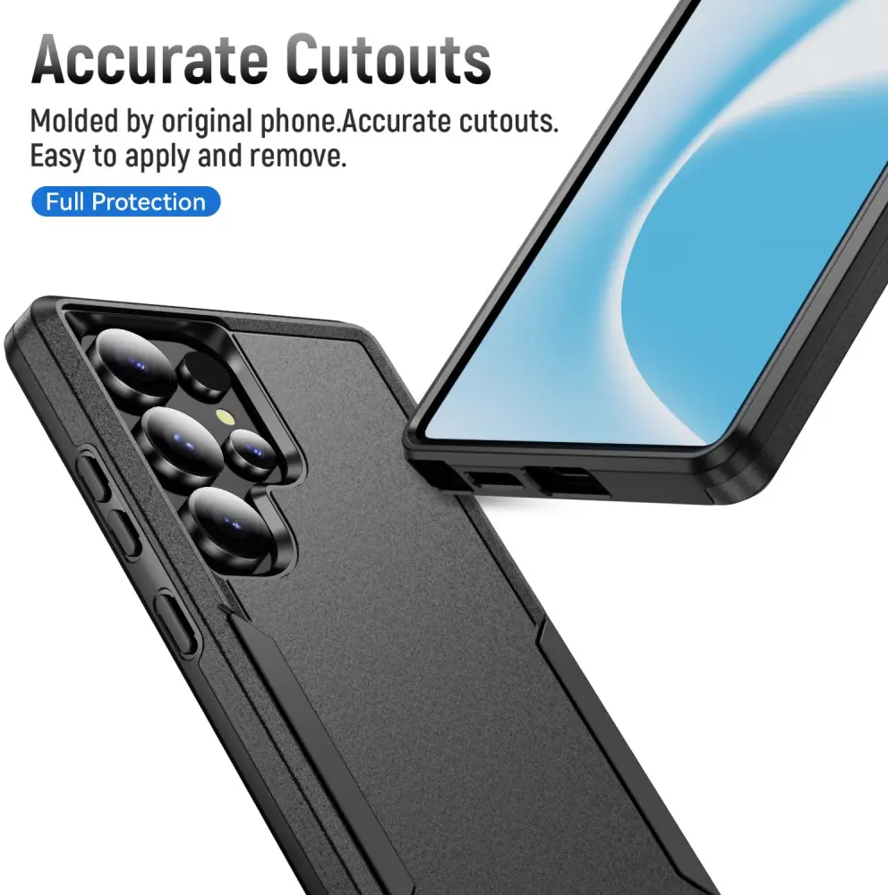Samsung Galaxy 25 Ultra Hoesje Schokbestendige Hardcase Back Cover Zwart afbeelding 4