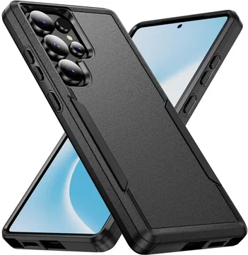 Samsung Galaxy 25 Ultra Hoesje Schokbestendige Hardcase Back Cover Zwart