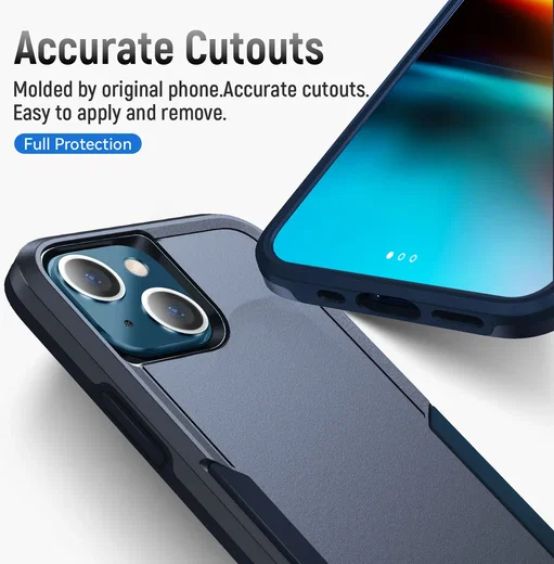 Apple iPhone 13 Hoesje Schokbestendige Hardcase Back Cover Blauw afbeelding 4