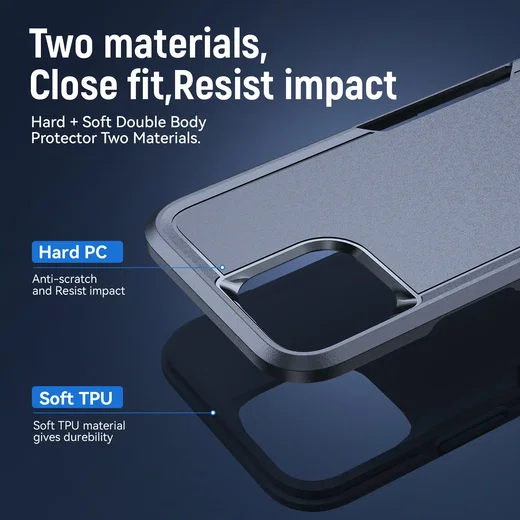 Apple iPhone 13 Hoesje Schokbestendige Hardcase Back Cover Blauw afbeelding 9