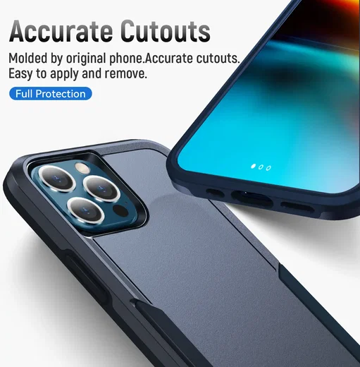 Apple iPhone 13 Pro Max Hoesje Schokbestendige Hardcase Back Cover Blauw afbeelding 5