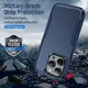 Apple iPhone 14 Pro Hoesje Schokbestendige Hardcase Back Cover Blauw afbeelding 3