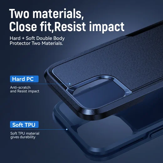 Apple iPhone 14 Pro Hoesje Schokbestendige Hardcase Back Cover Blauw afbeelding 11