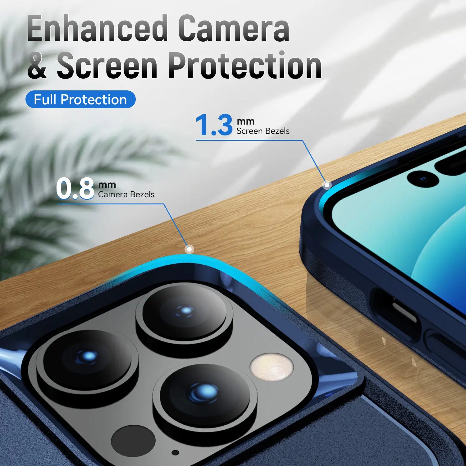 Apple iPhone 14 Pro Max Hoesje Schokbestendige Hardcase Back Cover Blauw afbeelding 10