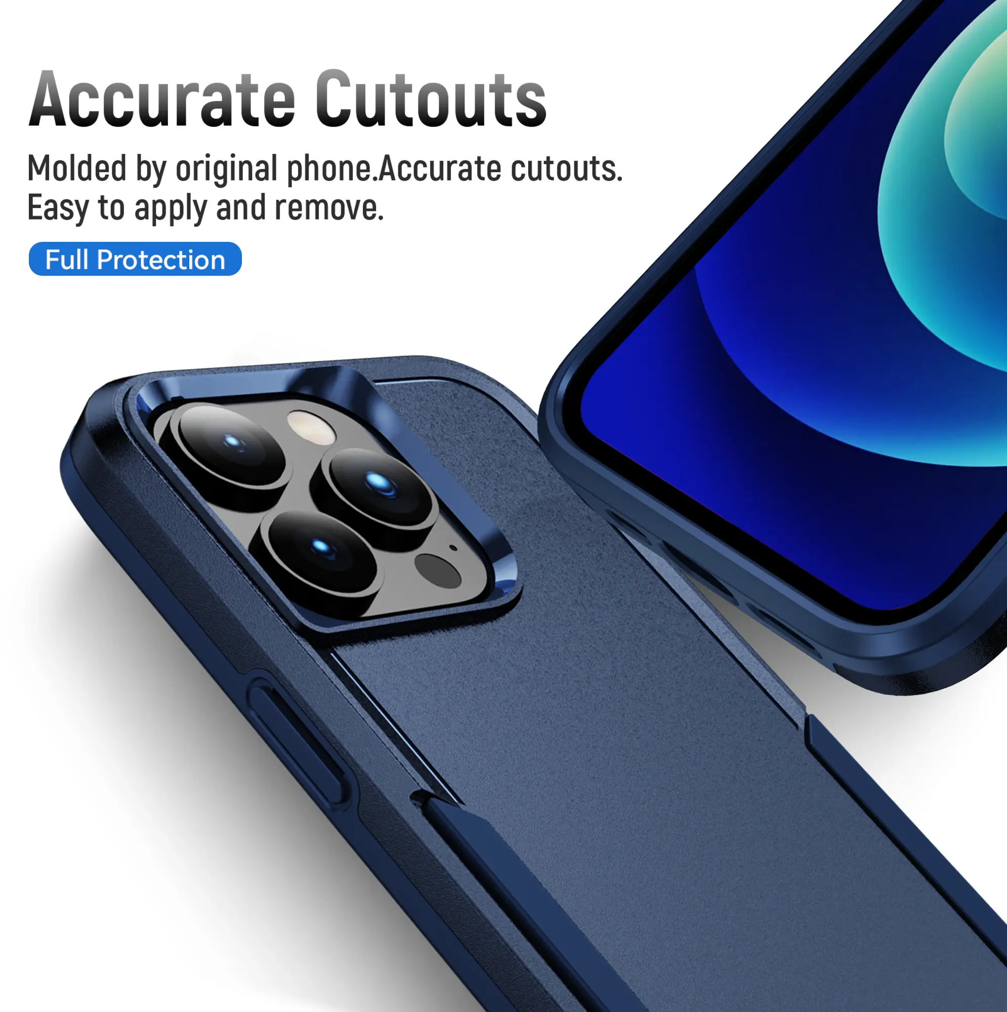 Apple iPhone 14 Pro Max Hoesje Schokbestendige Hardcase Back Cover Blauw afbeelding 6