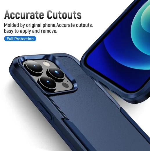 Apple iPhone 14 Pro Max Hoesje Schokbestendige Hardcase Back Cover Blauw afbeelding 6