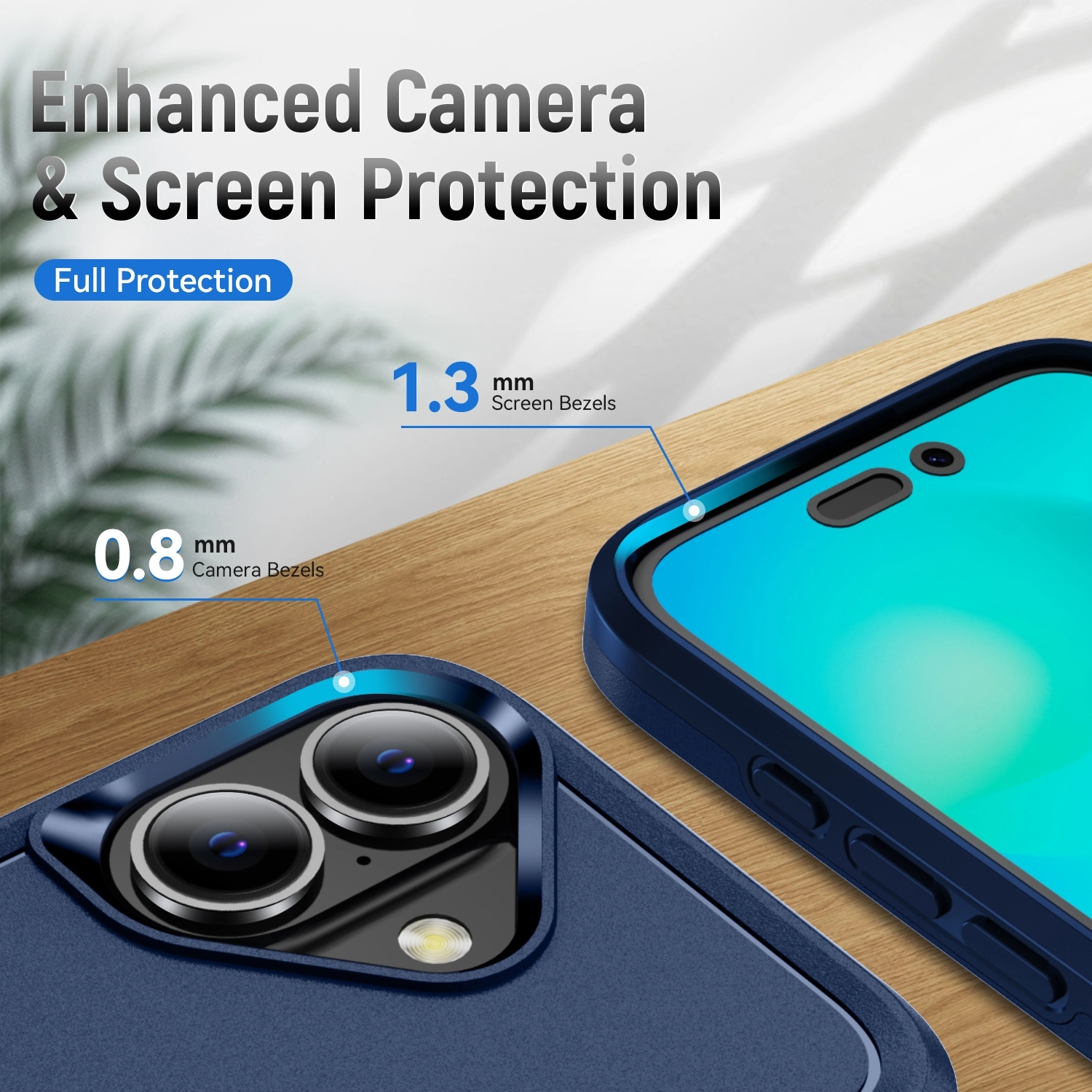 Apple iPhone 16 Hoesje Schokbestendige Hardcase Back Cover Blauw afbeelding 4