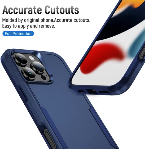Apple iPhone 16 Pro Hoesje Schokbestendige Hardcase Back Cover Blauw afbeelding 6
