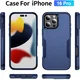 Apple iPhone 16 Pro Hoesje Schokbestendige Hardcase Back Cover Blauw afbeelding 7
