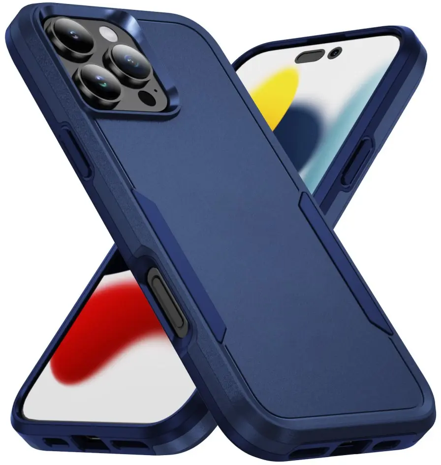 Apple iPhone 16 Pro Max Hoesje Schokbestendige Hardcase Back Cover Blauw afbeelding 1
