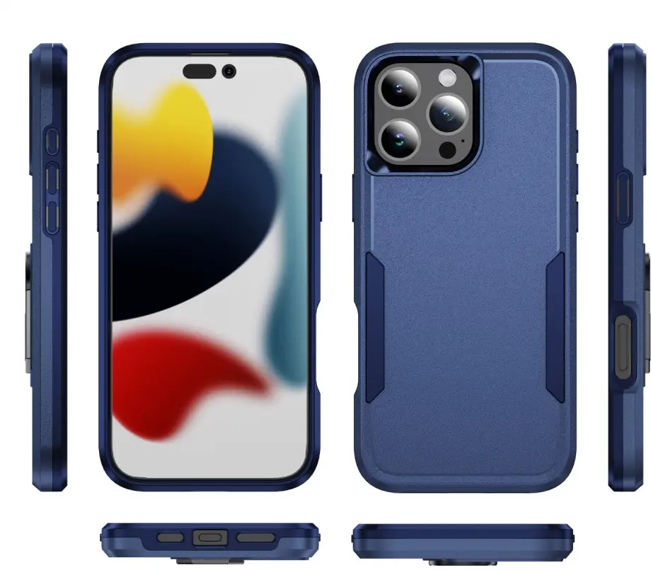 Apple iPhone 16 Pro Max Hoesje Schokbestendige Hardcase Back Cover Blauw afbeelding 9